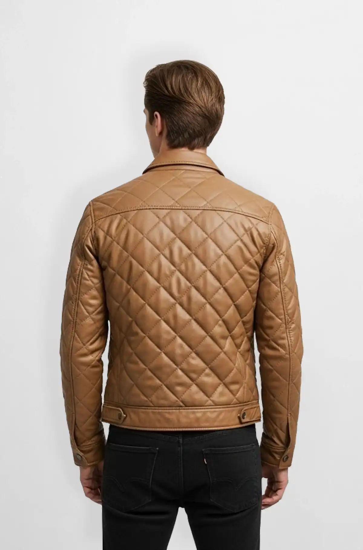 UrbanEdge Diamond Quilted Leather Jacket