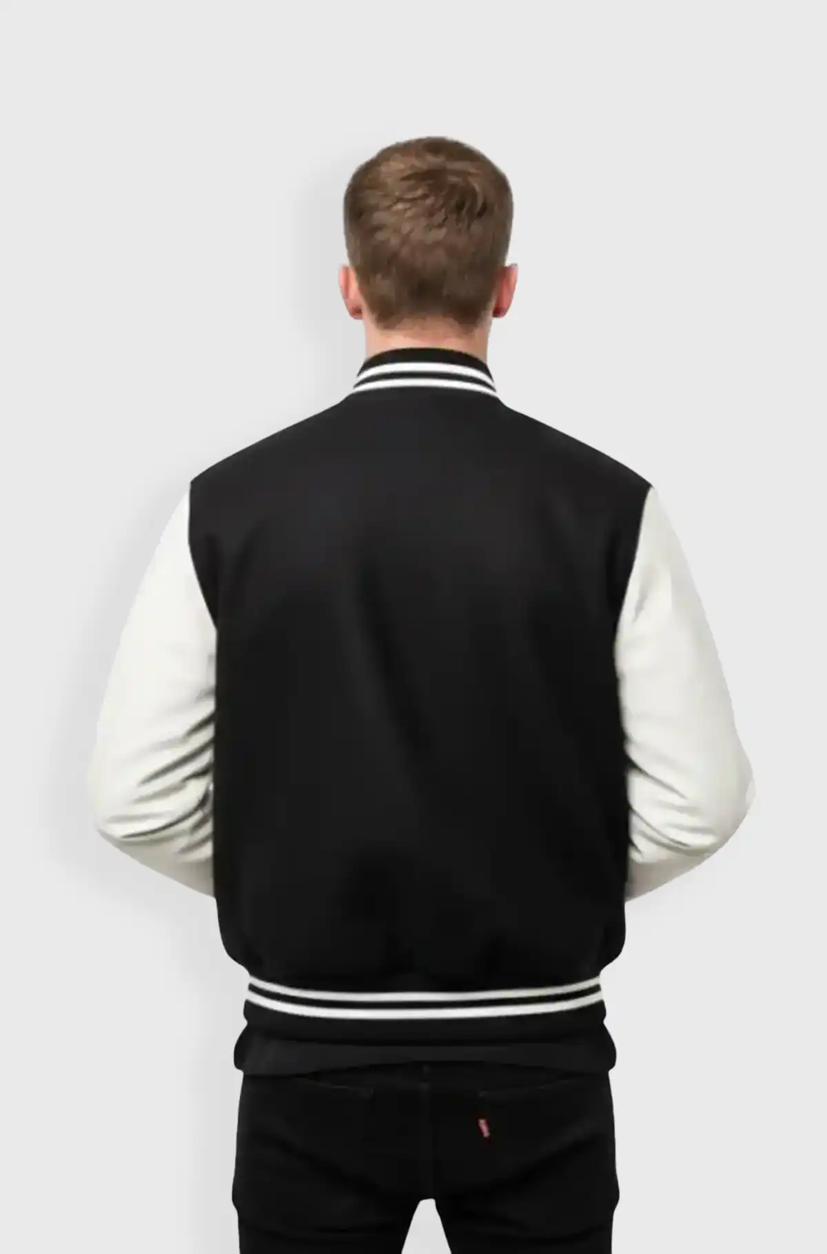 UrbanStrike Two Tone Varsity Leather Jacket