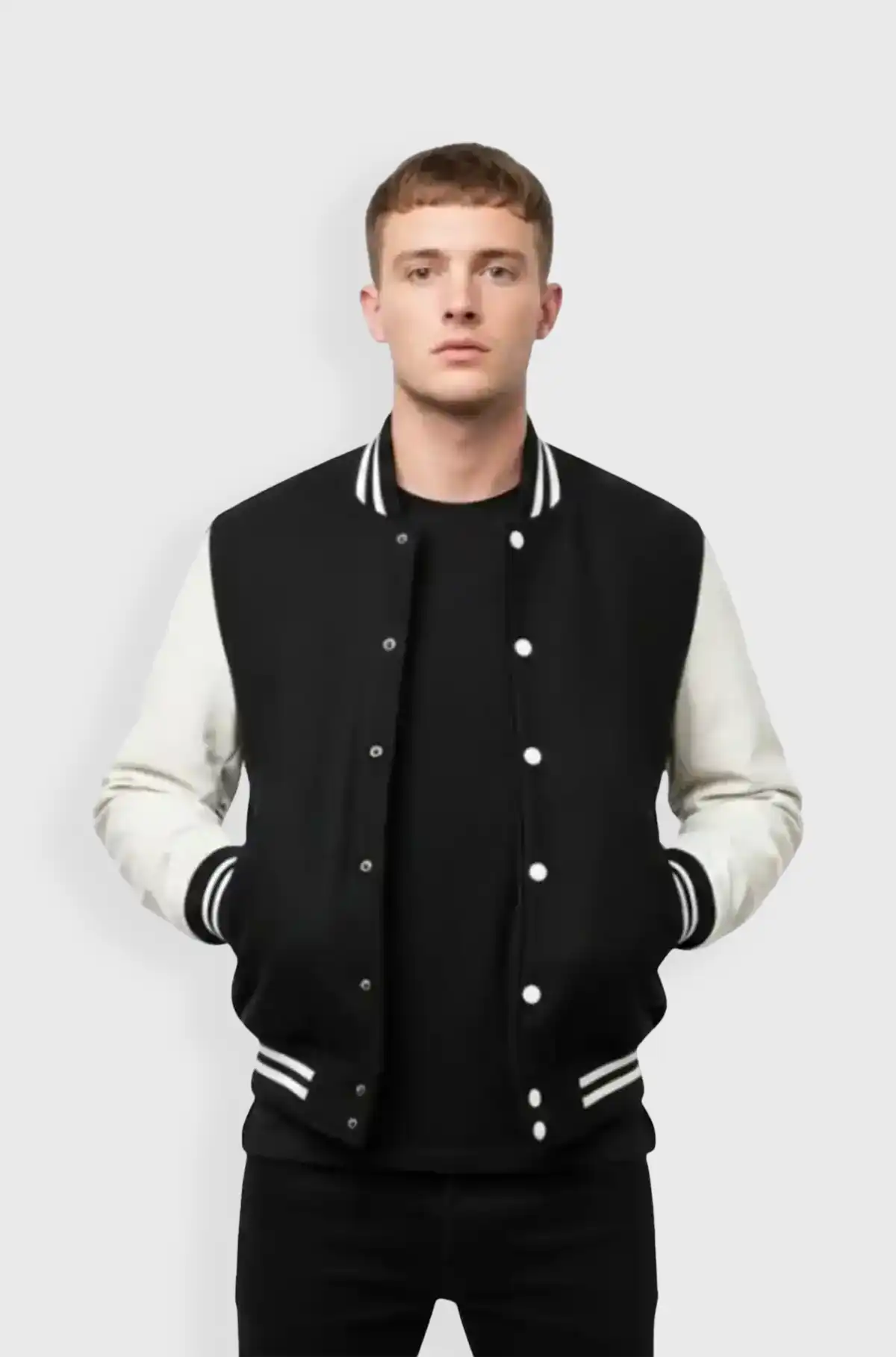UrbanStrike Two Tone Varsity Leather Jacket