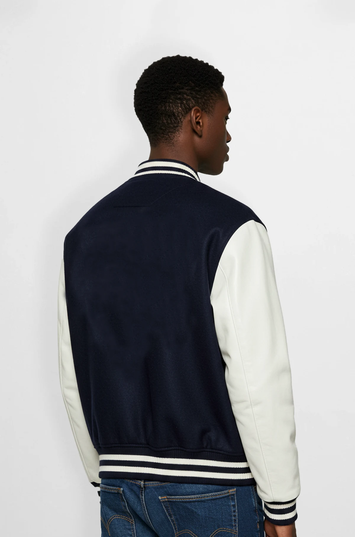 Varsity Leather Jacket for Men